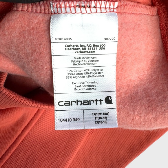 Carhartt Peach Loose Midweight Crewneck Sweatshirt - Picture 9 of 11